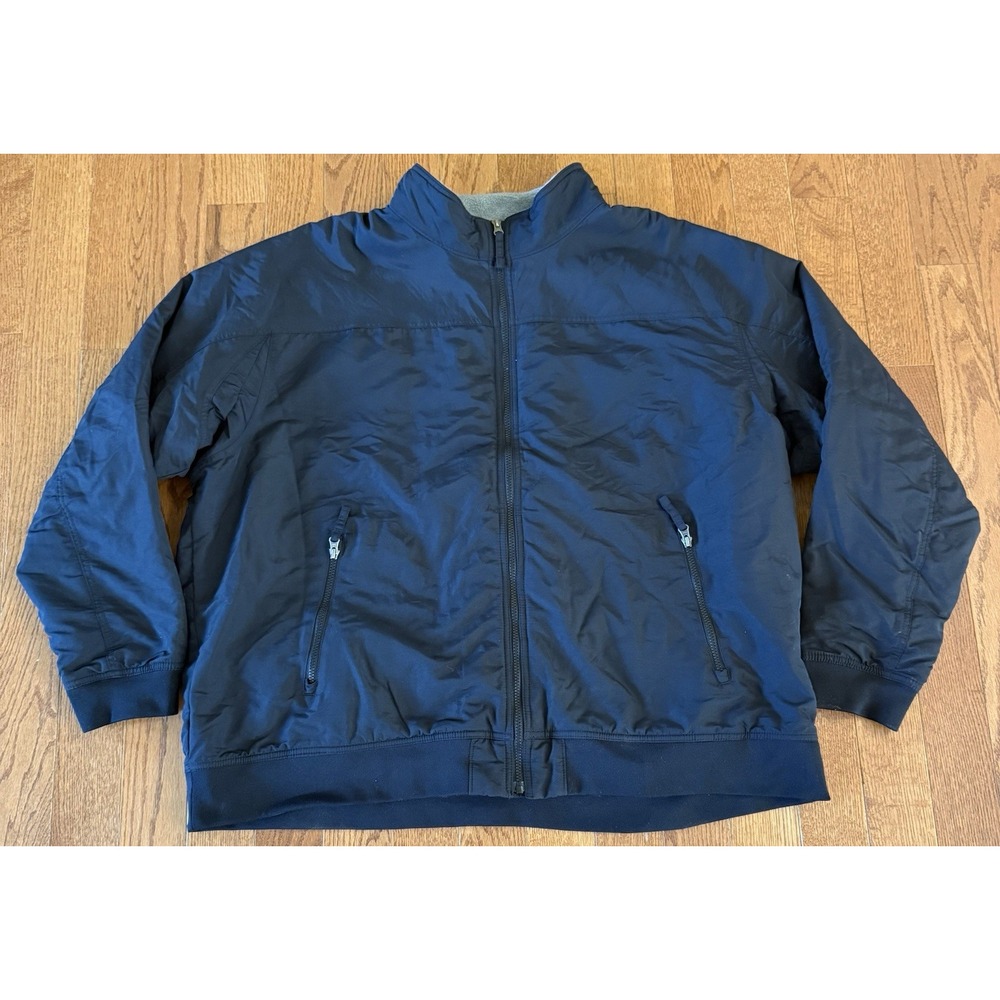 Duluth Trading Co Grab Fleece Lined Wind Jacket 3XL Black Nylon Zip Pocket